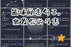  初学者必看的篮球训练励志故事：如何通过激励人心的故事提升训练动力