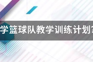 篮球小学校队训练计划及内容安排